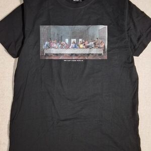 Mister Tee Mens Black Last Supper Shirt XL